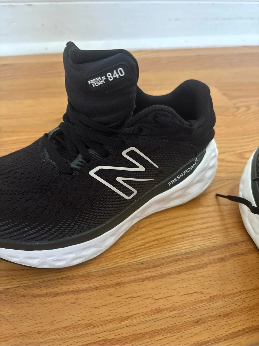New Balance Black and White Fresh Foam 840 Running Shoes